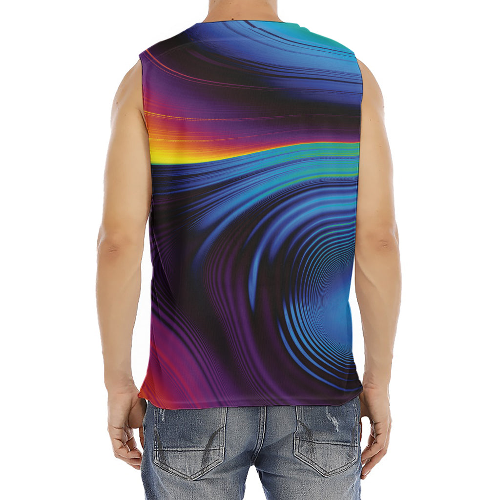 Colorful Psychedelic Print Men's Fitness Tank Top