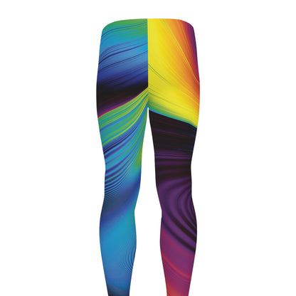 Colorful Psychedelic Print Men's leggings