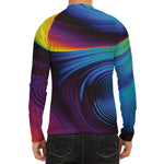 Colorful Psychedelic Print Men's Long Sleeve Rash Guard