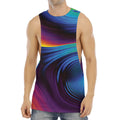 Colorful Psychedelic Print Men's Muscle Tank Top