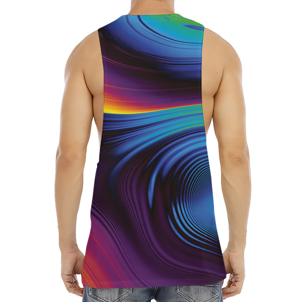 Colorful Psychedelic Print Men's Muscle Tank Top