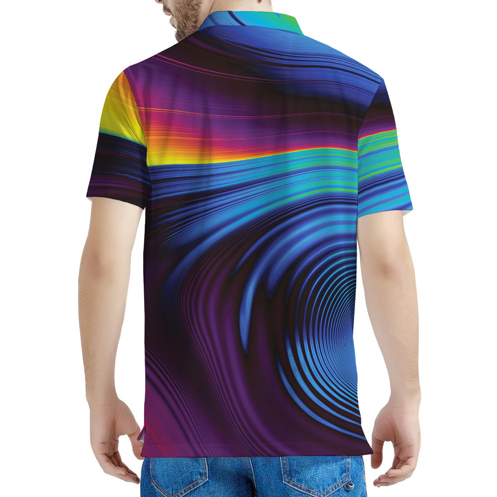 Colorful Psychedelic Print Men's Polo Shirt