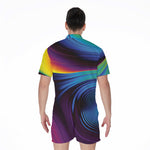 Colorful Psychedelic Print Men's Rompers