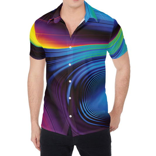 Colorful Psychedelic Print Men's Shirt