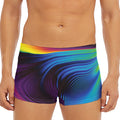 Colorful Psychedelic Print Men's Short Boxer Briefs