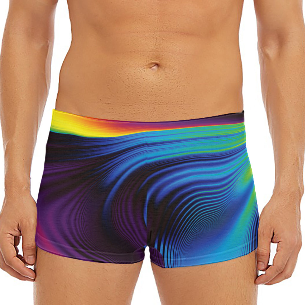Colorful Psychedelic Print Men's Short Boxer Briefs