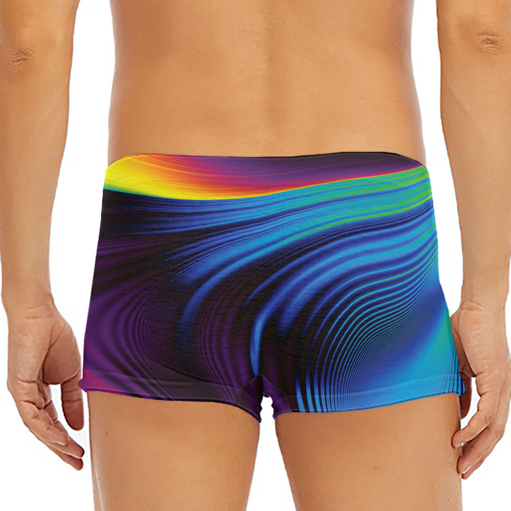 Colorful Psychedelic Print Men's Short Boxer Briefs