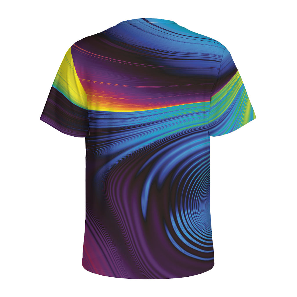 Colorful Psychedelic Print Men's Sports T-Shirt