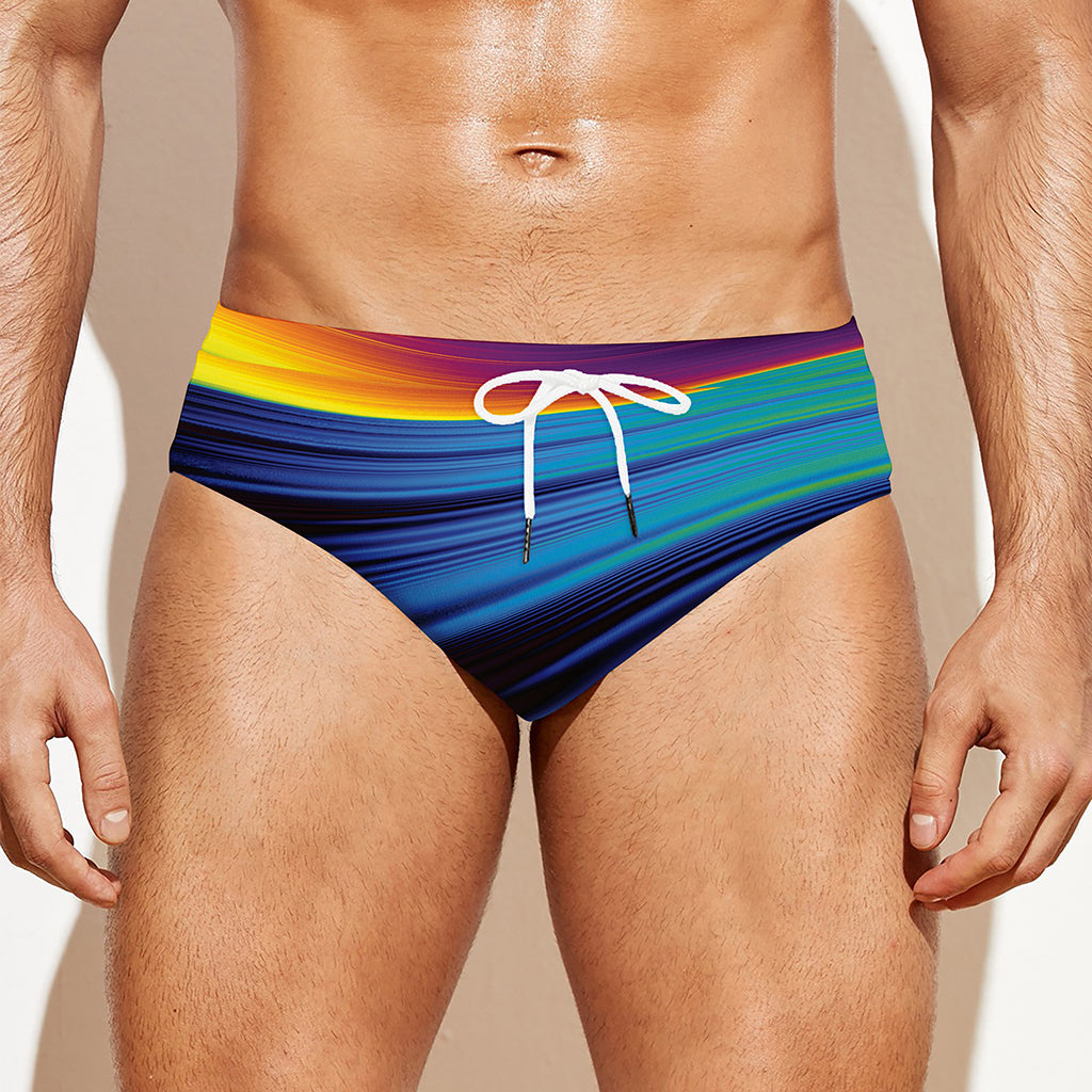 Colorful Psychedelic Print Men's Swim Briefs