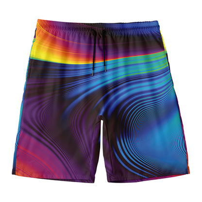 Colorful Psychedelic Print Men's Swim Trunks