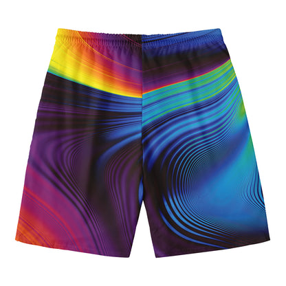 Colorful Psychedelic Print Men's Swim Trunks