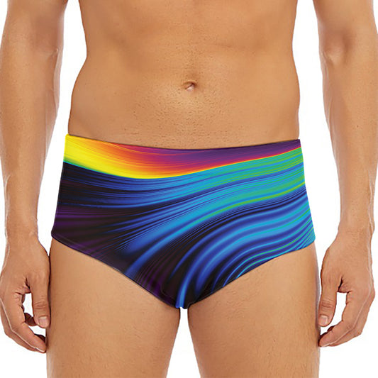 Colorful Psychedelic Print Men's Triangle Swim Briefs