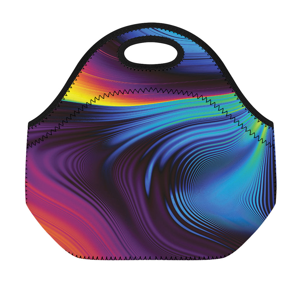 Colorful Psychedelic Print Neoprene Lunch Bag