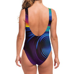 Colorful Psychedelic Print One Piece Swimsuit