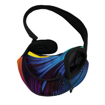 Colorful Psychedelic Print Pet Sling Carrier