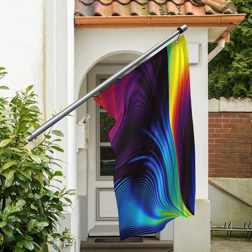 Colorful Psychedelic Print Polyester Flag