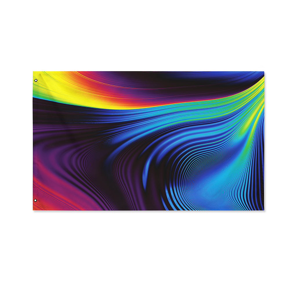 Colorful Psychedelic Print Polyester Flag