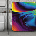 Colorful Psychedelic Print Polyester Shower Curtain