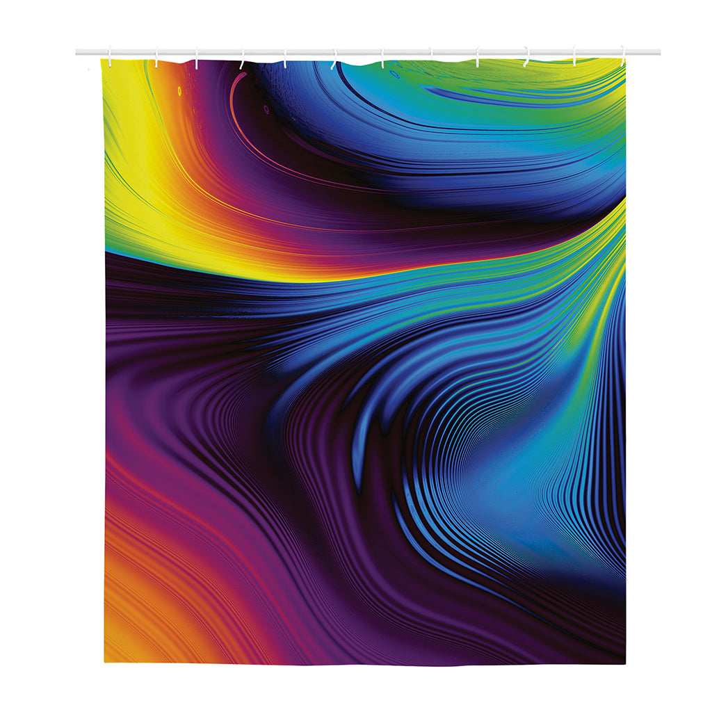 Colorful Psychedelic Print Polyester Shower Curtain