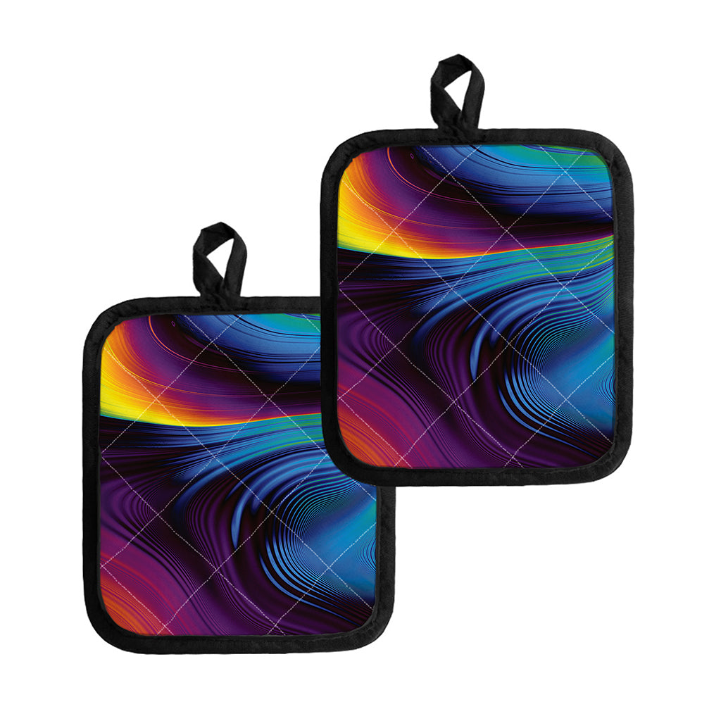 Colorful Psychedelic Print Pot Holders