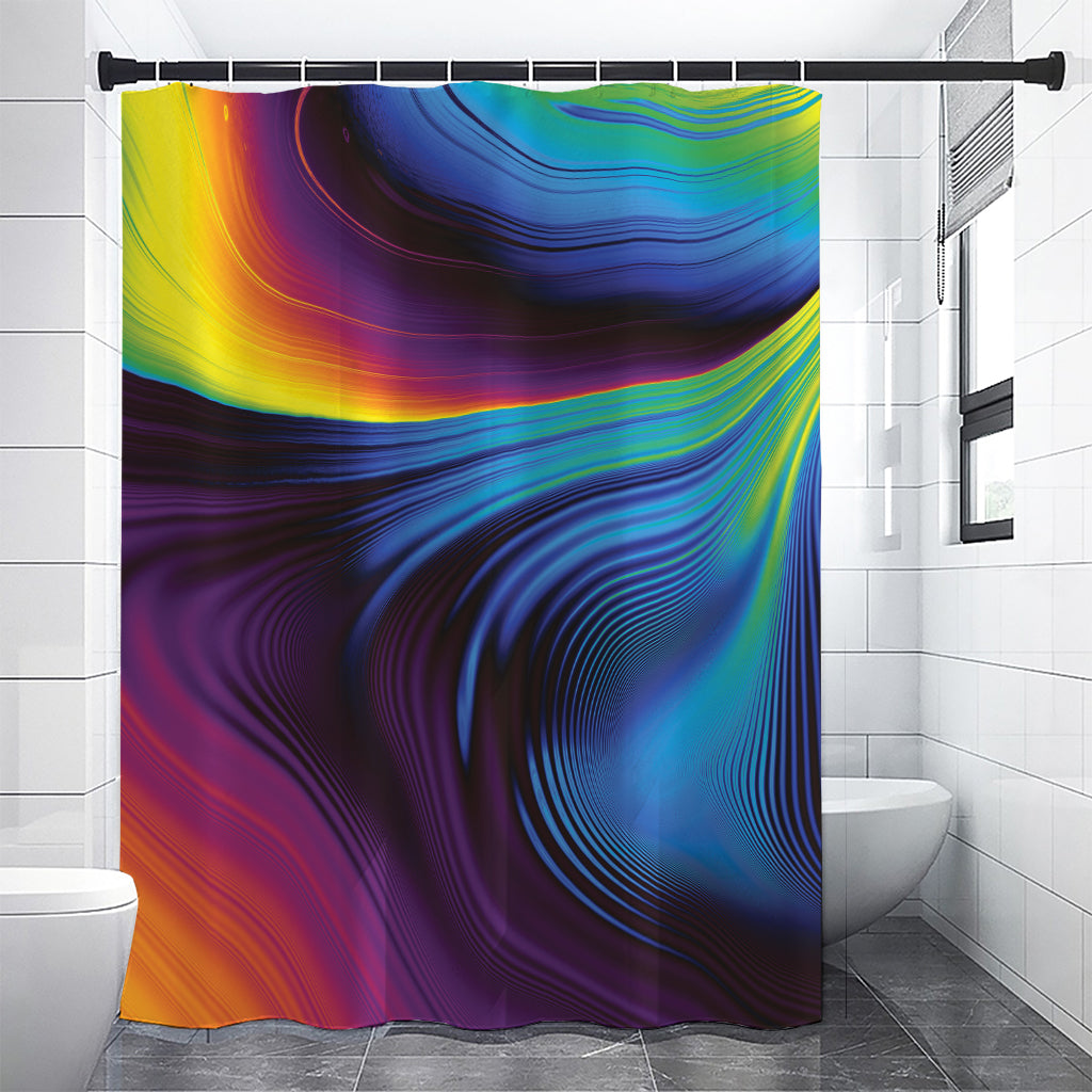 Colorful Psychedelic Print Premium Shower Curtain
