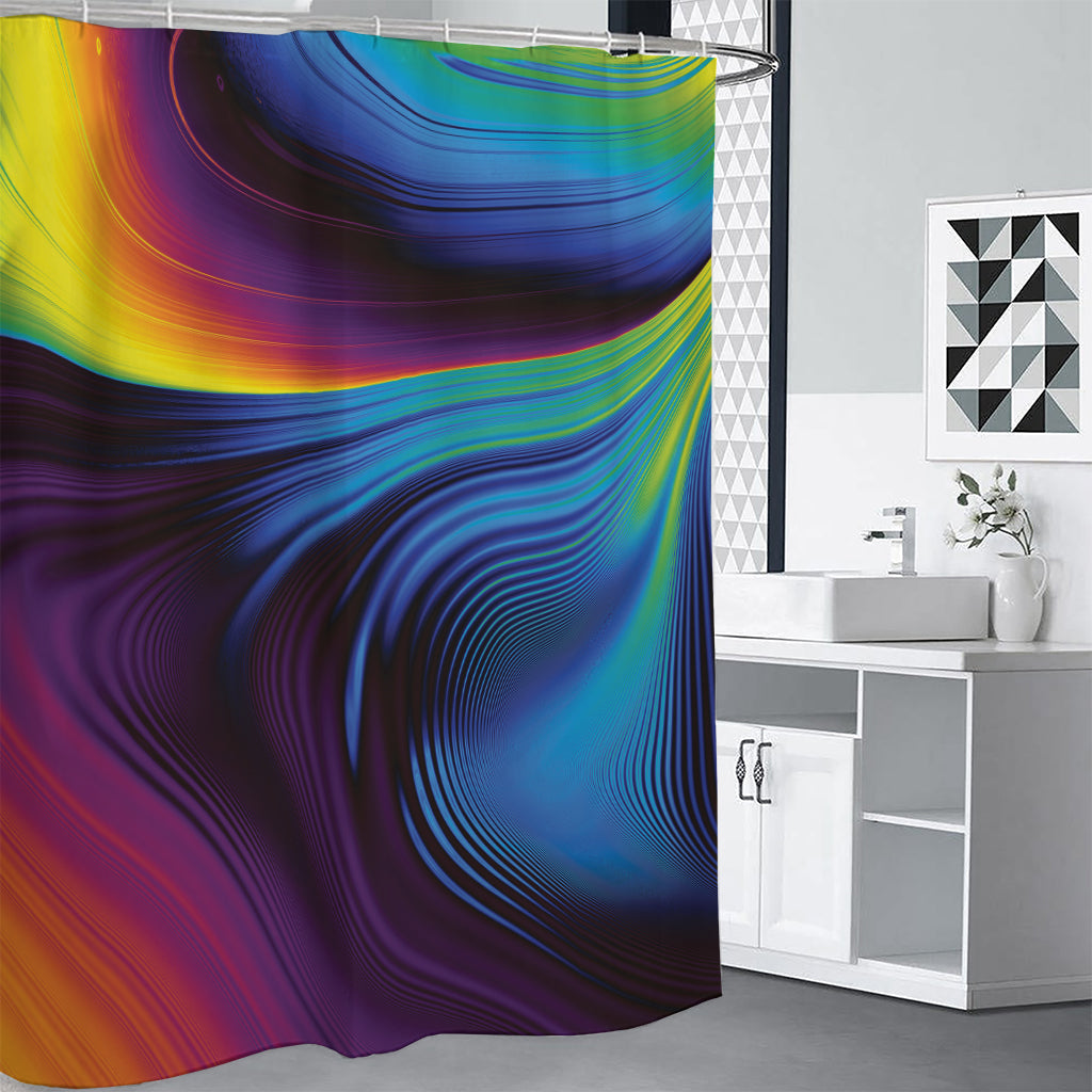 Colorful Psychedelic Print Premium Shower Curtain