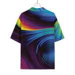 Colorful Psychedelic Print Rayon Hawaiian Shirt