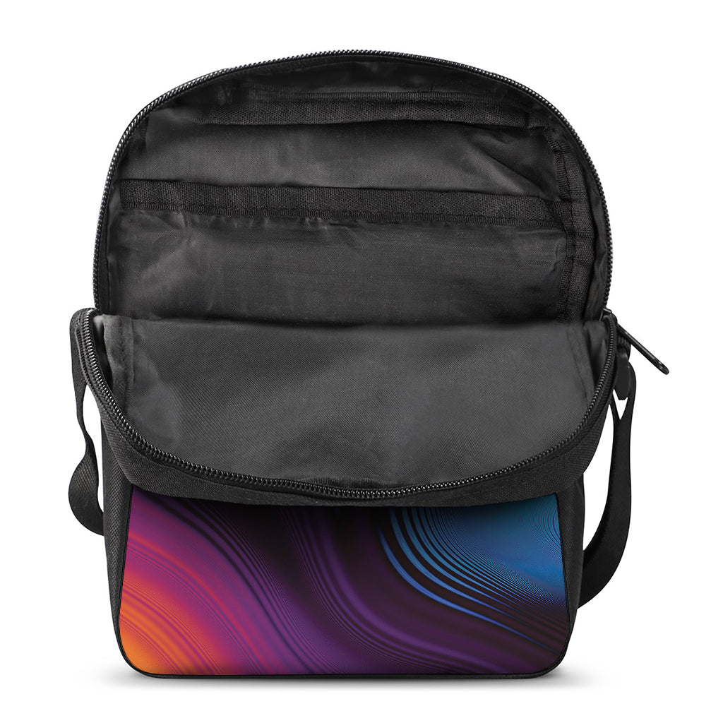 Colorful Psychedelic Print Rectangular Crossbody Bag