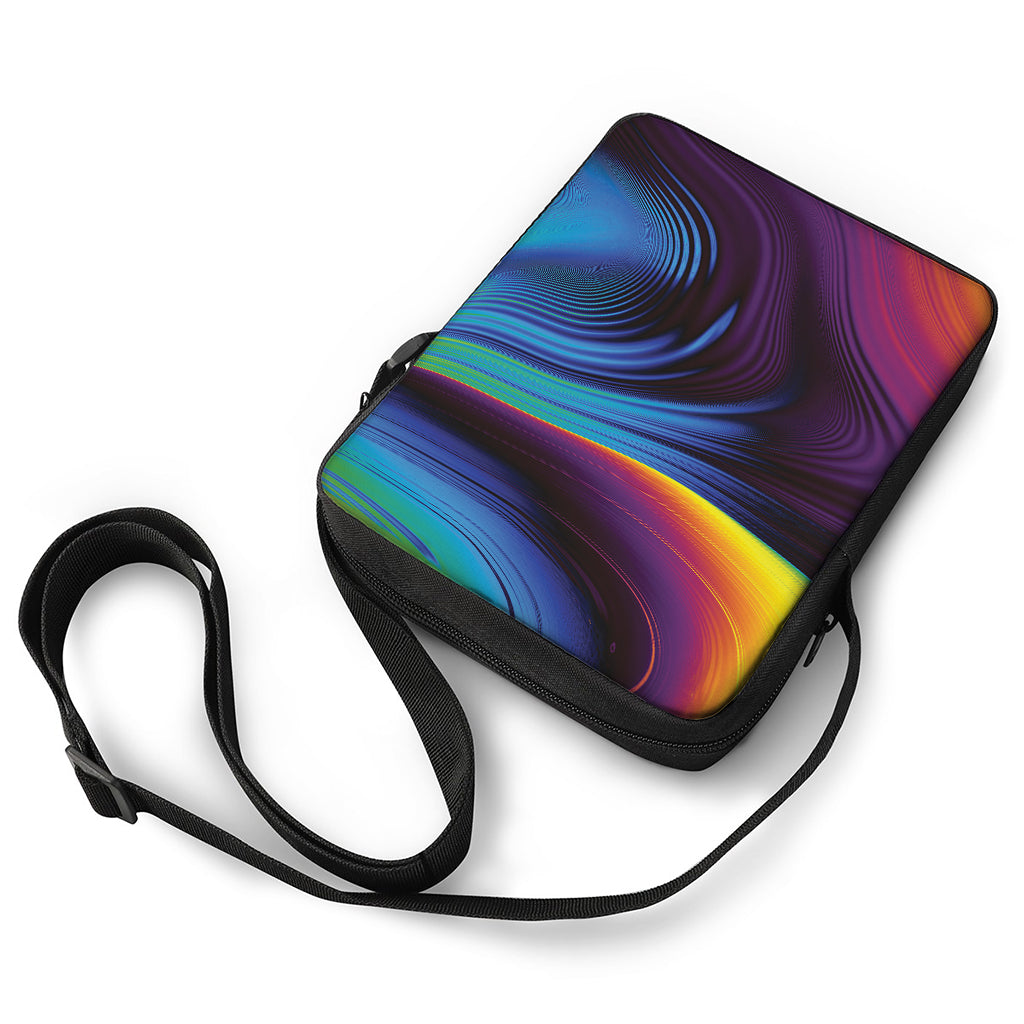 Colorful Psychedelic Print Rectangular Crossbody Bag