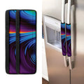 Colorful Psychedelic Print Refrigerator Handle Covers