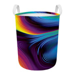 Colorful Psychedelic Print Round Laundry Basket