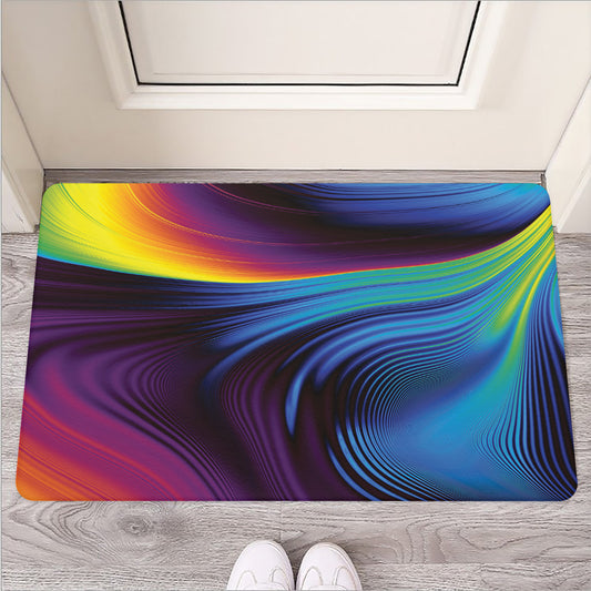 Colorful Psychedelic Print Rubber Doormat