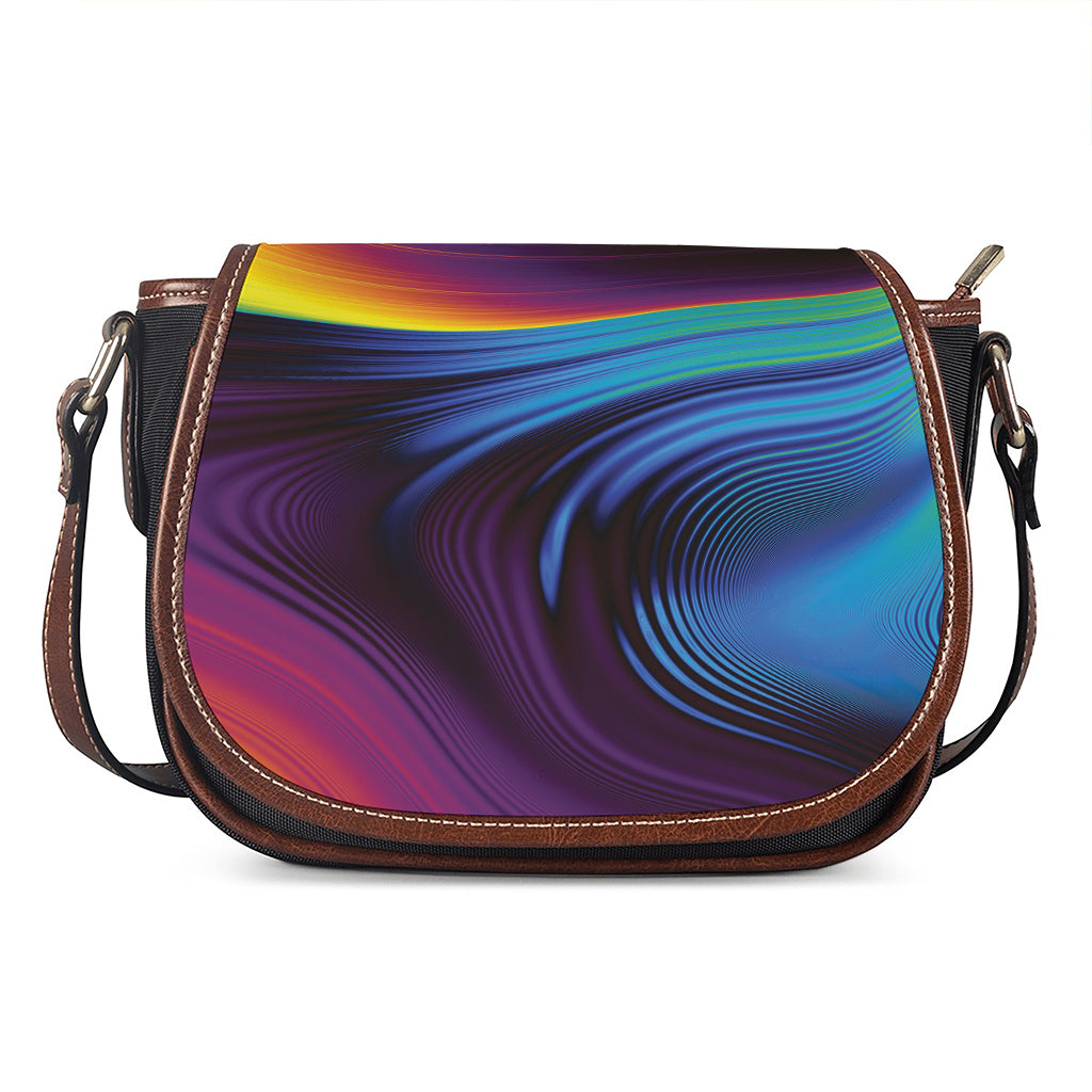 Colorful Psychedelic Print Saddle Bag