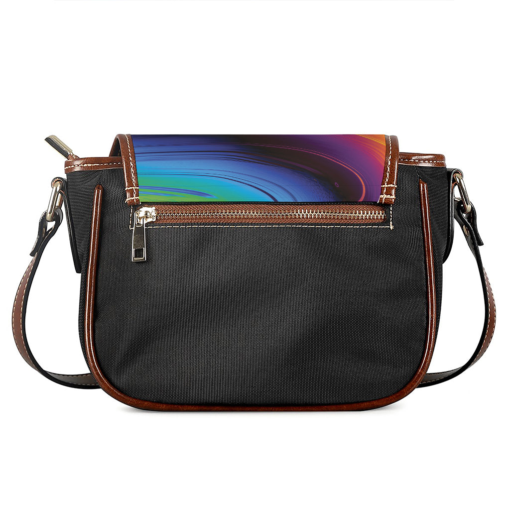 Colorful Psychedelic Print Saddle Bag
