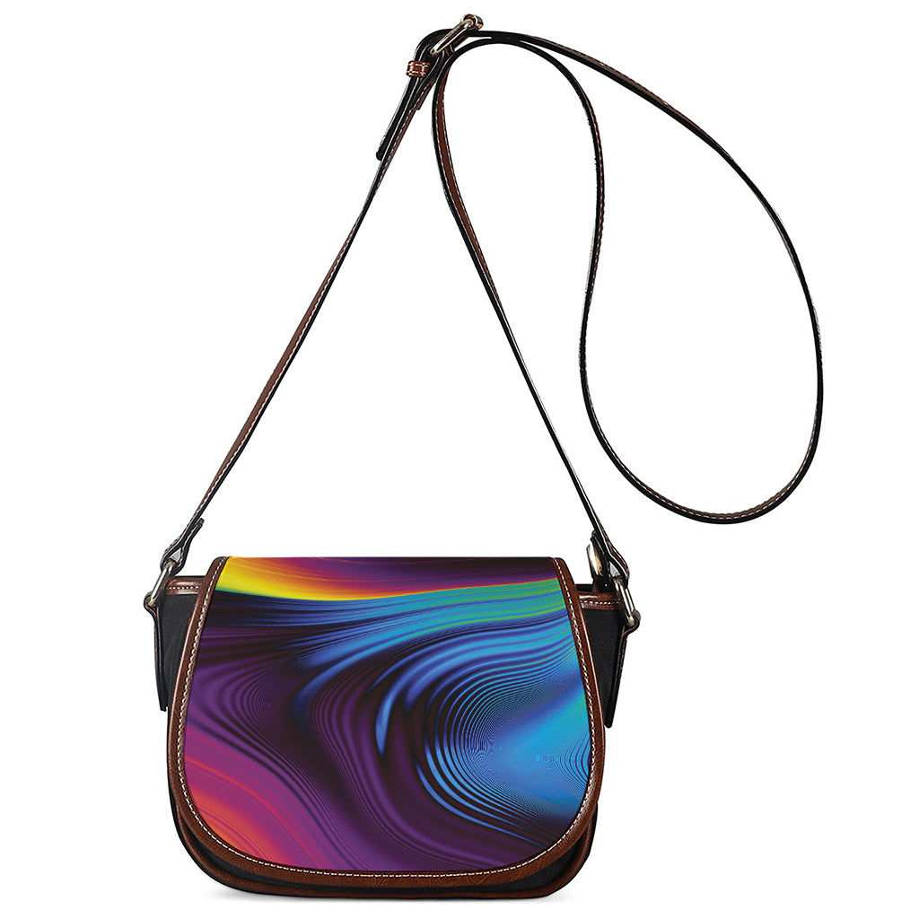 Colorful Psychedelic Print Saddle Bag