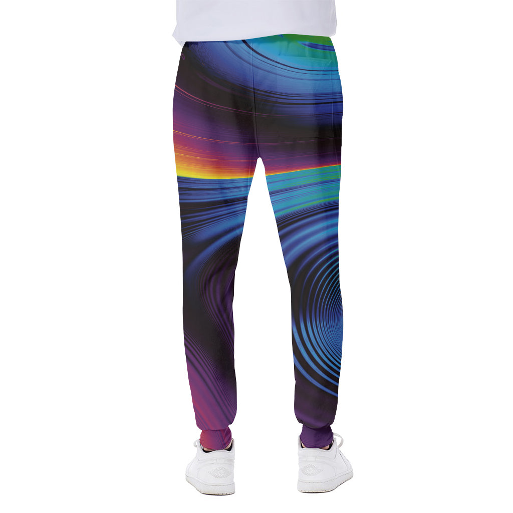 Colorful Psychedelic Print Scuba Joggers