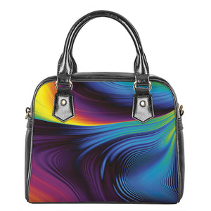 Colorful Psychedelic Print Shoulder Handbag