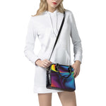 Colorful Psychedelic Print Shoulder Handbag