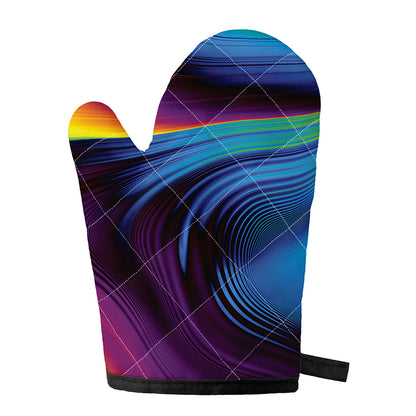 Colorful Psychedelic Print Single Oven Mitt
