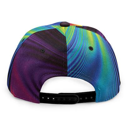Colorful Psychedelic Print Snapback Cap