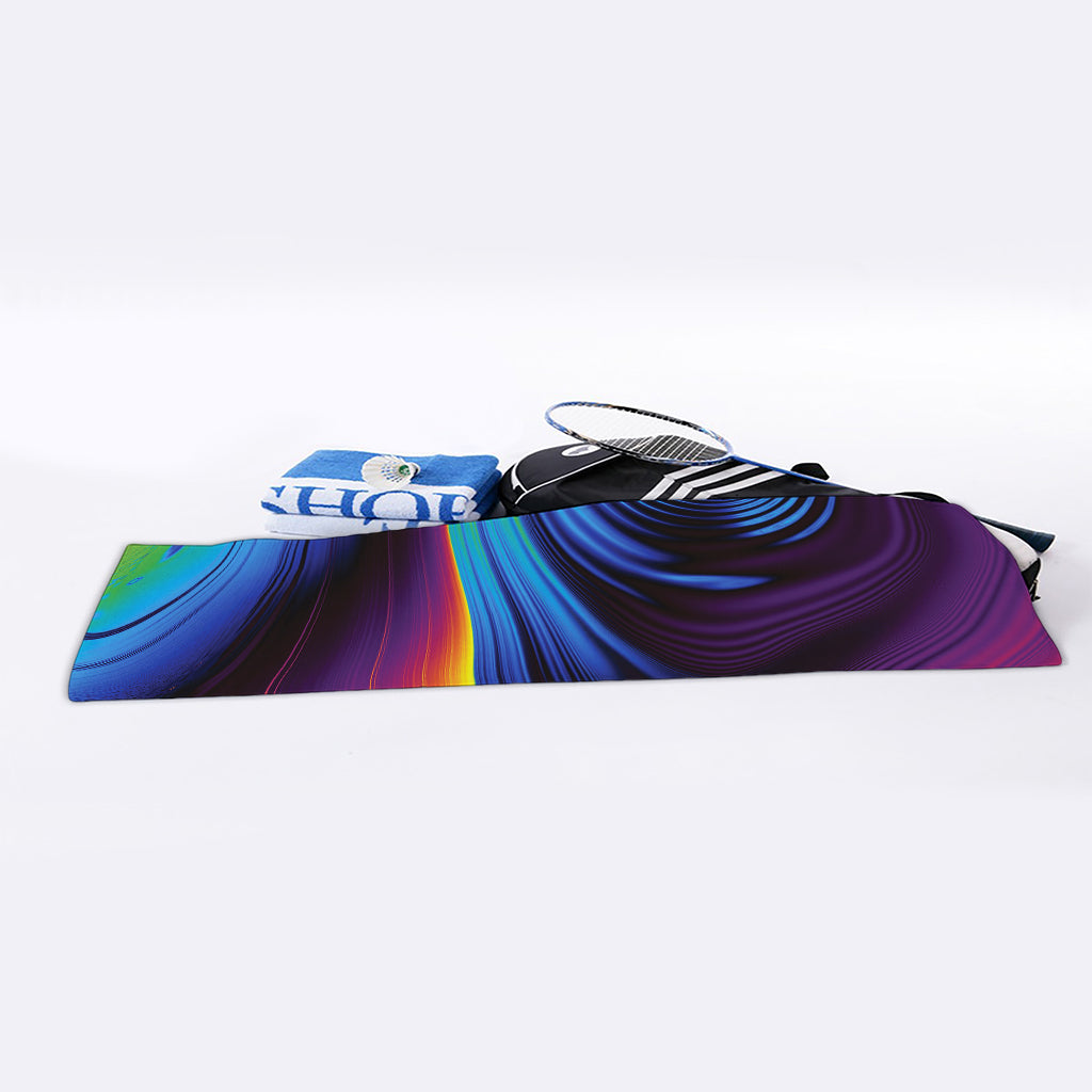 Colorful Psychedelic Print Sports Towel