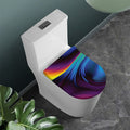Colorful Psychedelic Print Toilet Lid Cover
