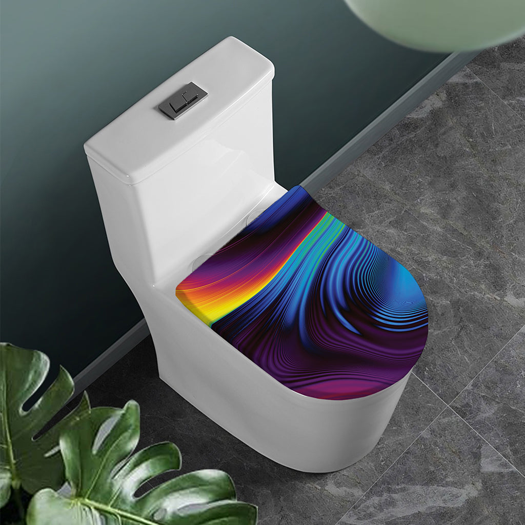 Colorful Psychedelic Print Toilet Lid Cover