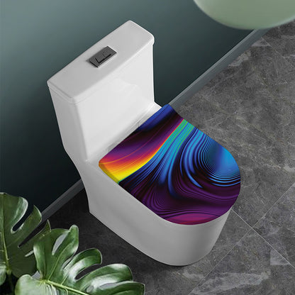 Colorful Psychedelic Print Toilet Lid Cover