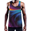 Colorful Psychedelic Print Men's Workout Tank Top
