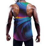 Colorful Psychedelic Print Training Tank Top