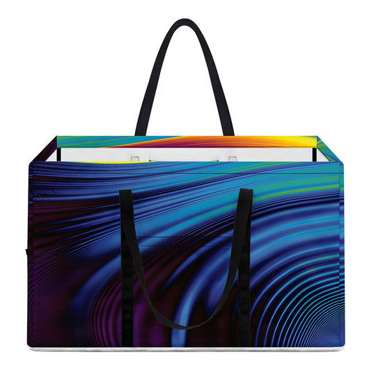 Colorful Psychedelic Print Utility Tote Bag