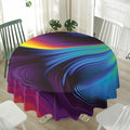 Colorful Psychedelic Print Waterproof Round Tablecloth