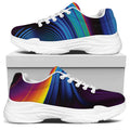 Colorful Psychedelic Print White Chunky Shoes