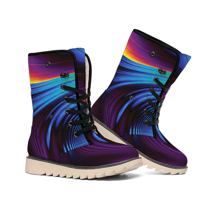Colorful Psychedelic Print Winter Boots